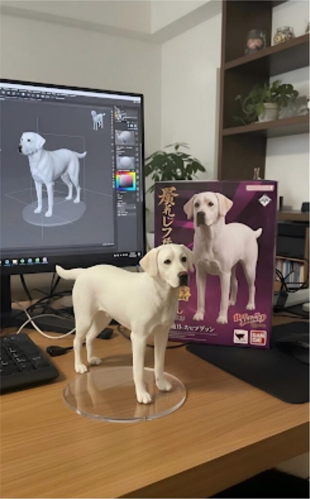full color 3d custom pet dog memorial figurine, realistic resin dog model